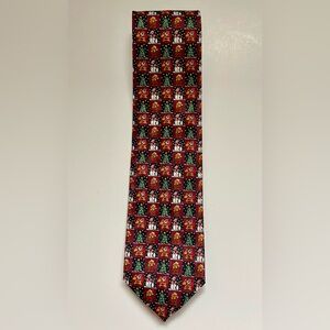 Men’s Vintage Davvero Benino  Multicolor Christmas Tie Necktie 57-3/4”